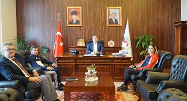 Rekortmen Sporcumuzdan Rektörümüze Ziyaret