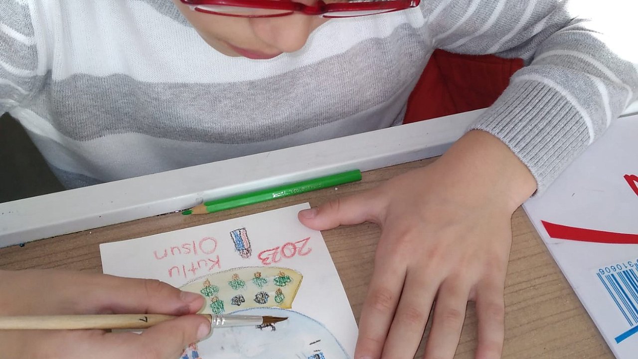 SGM öğrencileri yeni yıl mesajlarını Başkan Yüce’ye gönderdi