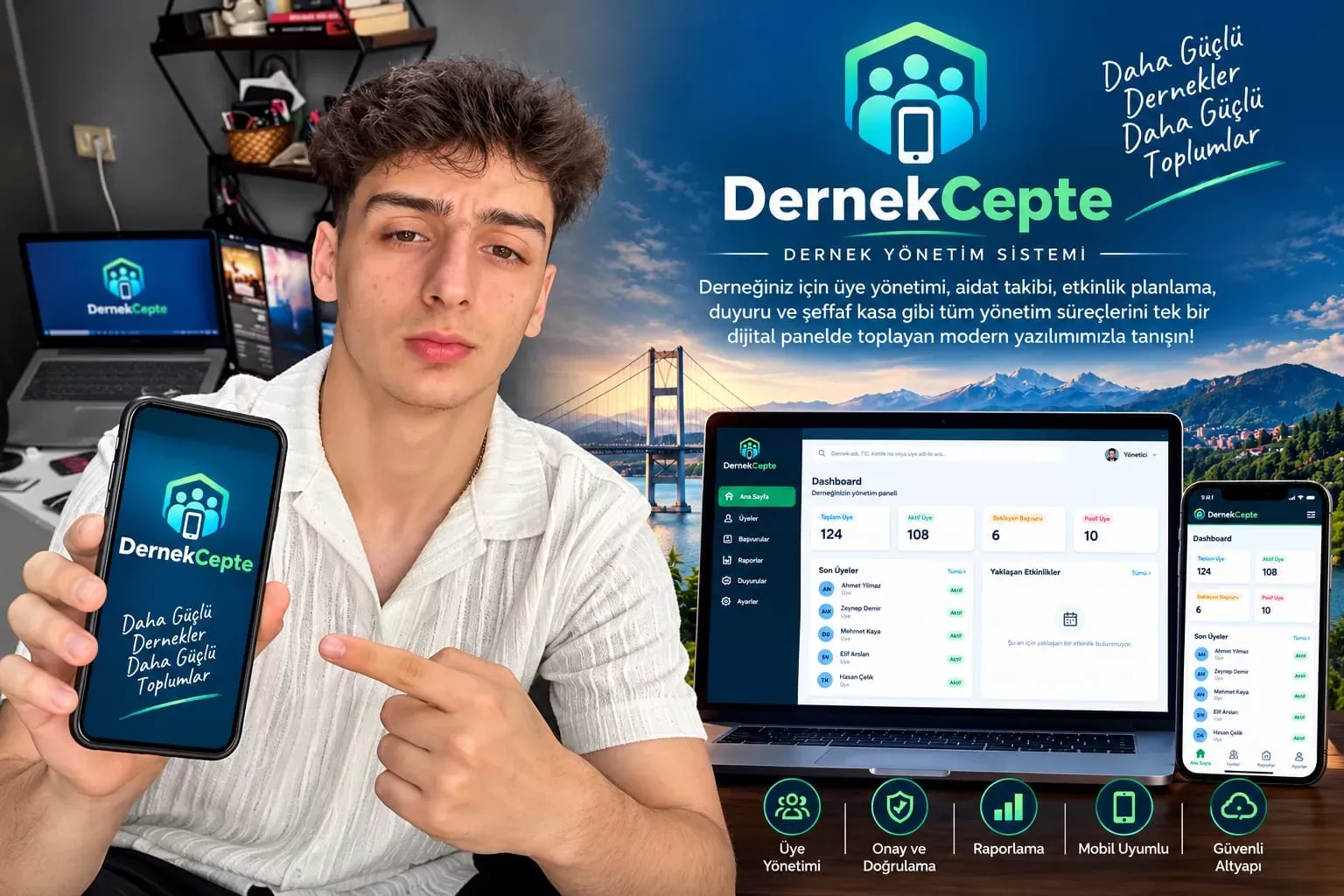 Sakaryalı 17 Yaşındaki Genç Girişimci Yağız Talha Azman’dan Sivil Toplumda Dijital Devrim: “Dernek Cepte”